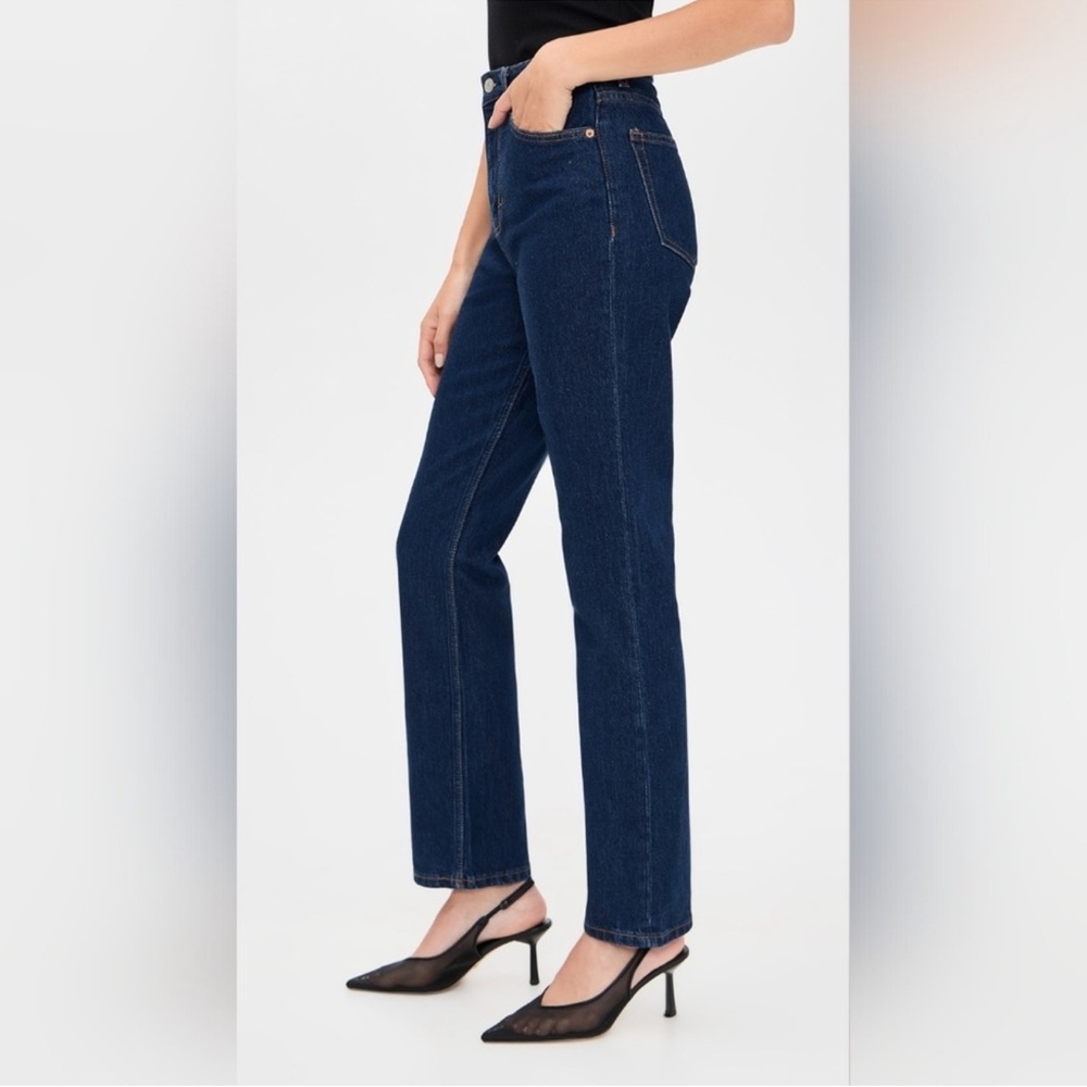 REFORMATION Jax Stretch High-Rise Straight Jeans BRAND NEW With Tag Women SZ 25